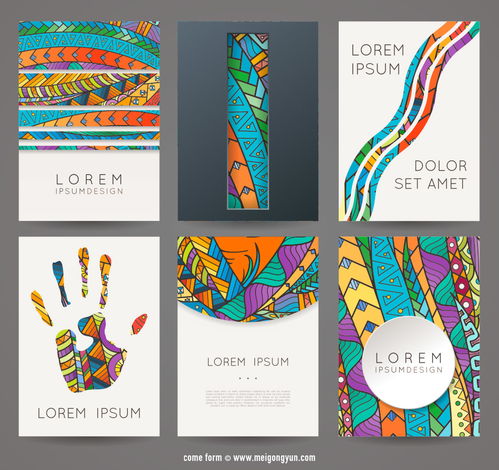 封面設計矢量素材模板 平面設計的高效資源